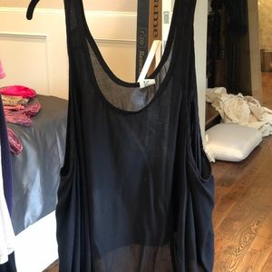 free people small black flowy tank